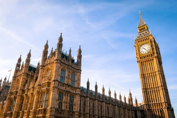 Palace of Westminster in London, home of UK law and legislative process
