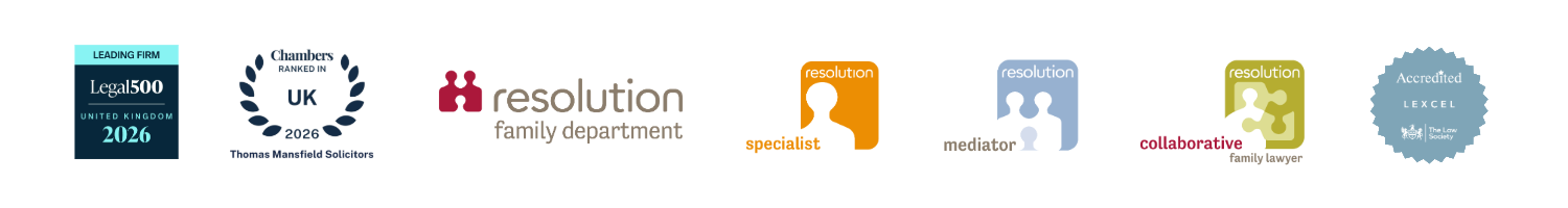 Thomas Mansfield Family Law accreditation logos